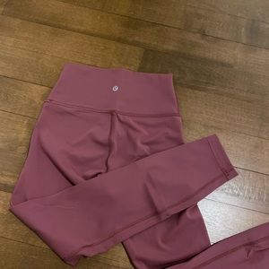 LULULEMON size 4 dusty rose pink leggings wunder under new
